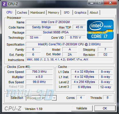 Обзор ноутбука ASUS G53SW. Core i7-2630QM без нагрузки